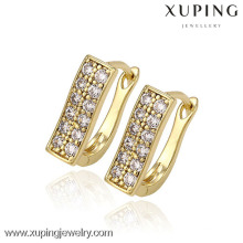 C207215--29634 Xuping Dubai Fashion China Venta al por mayor Chapado en oro Joyería 14K Chapado en oro Pendientes Huggie